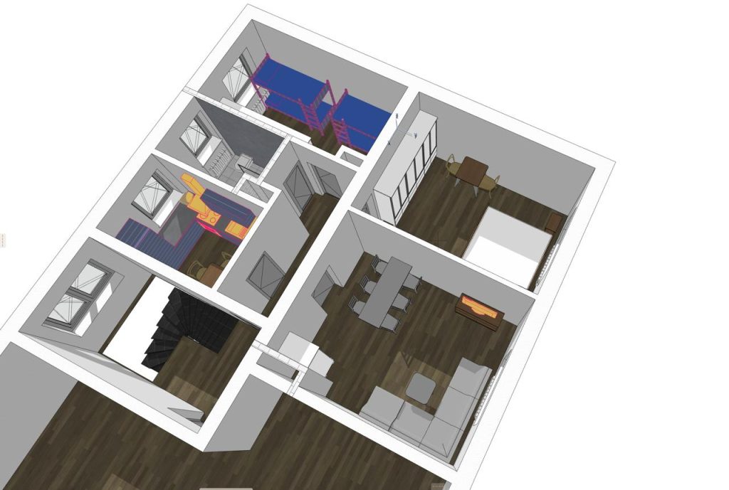 Dachgaube – 3D-Planung Dachgeschoss – FDX-Planungsbüro Düsseldorf