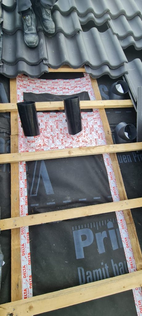 Abgedichtete Lüftungsdurchführung – Dachausbau mit Pool-Sanierung in Hamburg, FDX-Planungsbüro